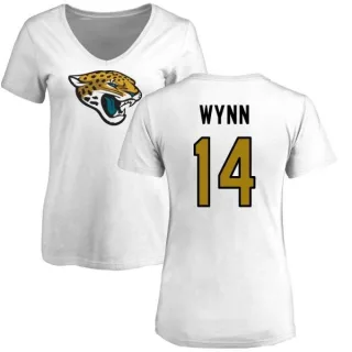 Shane Wynn Women's Jacksonville Jaguars Name & Number Logo Slim Fit T-Shirt - White