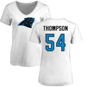 Shaq Thompson Women's Carolina Panthers Name & Number Logo Slim Fit T-Shirt - White