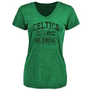 Shaquille O'Neal Women's Boston Celtics Green Baseline Tri-Blend T-Shirt