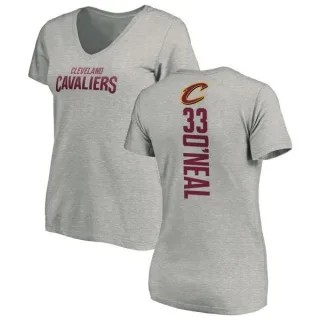 Shaquille O'Neal Women's Cleveland Cavaliers Ash Backer T-Shirt