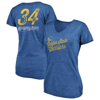 Shaun Livingston Women's Golden State Warriors Royal Sideline Tri-Blend V-Neck T-Shirt