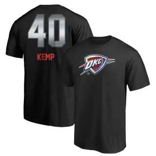 Shawn Kemp Oklahoma City Thunder Black Midnight Mascot T-Shirt