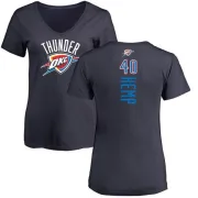 Shawn Kemp Women's Oklahoma City Thunder Navy Backer T-Shirt