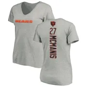 Sherrick McManis Women's Chicago Bears Backer V-Neck T-Shirt - Ash