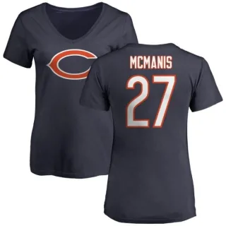 Sherrick McManis Women's Chicago Bears Name & Number Logo Slim Fit T-Shirt - Navy