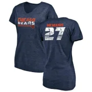 Sherrick McManis Women's Chicago Bears Retro Tri-Blend V-Neck T-Shirt - Navy