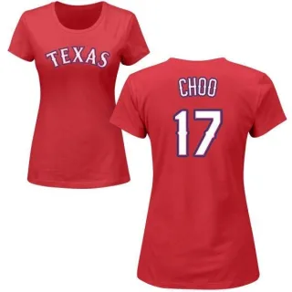 Shin-Soo Choo Women's Texas Rangers Name & Number T-Shirt - Red