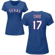 Shin-Soo Choo Women's Texas Rangers Name & Number T-Shirt - Royal