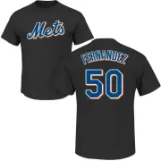 Sid Fernandez New York Mets Name & Number T-Shirt - Black