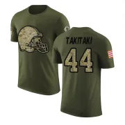 Sione Takitaki Cleveland Browns Olive Salute to Service Legend T-Shirt