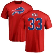 Siran Neal Buffalo Bills Name & Number Logo T-Shirt - Red