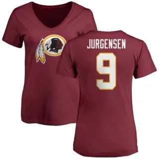 Sonny Jurgensen Women's Washington Redskins Name & Number Logo Slim Fit T-Shirt - Maroon