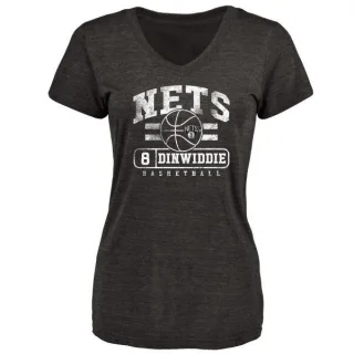 Spencer Dinwiddie Women's Brooklyn Nets Black Baseline Tri-Blend T-Shirt