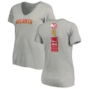 Spud Webb Women's Atlanta Hawks Ash Backer T-Shirt