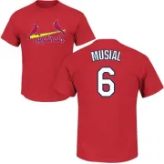 Stan Musial St. Louis Cardinals Name & Number T-Shirt - Red