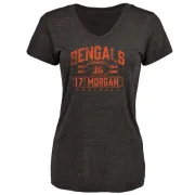 Stanley Morgan Jr. Women's Cincinnati Bengals Flanker Tri-Blend T-Shirt - Black