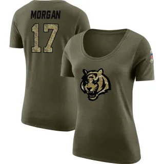 Stanley Morgan Jr. Women's Cincinnati Bengals Salute to Service Olive Legend Scoop Neck T-Shirt