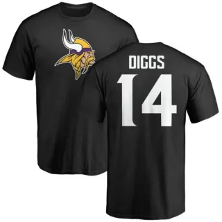 Stefon Diggs Minnesota Vikings Name & Number Logo T-Shirt - Black