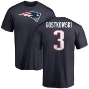 Stephen Gostkowski New England Patriots Name & Number Logo T-Shirt - Navy