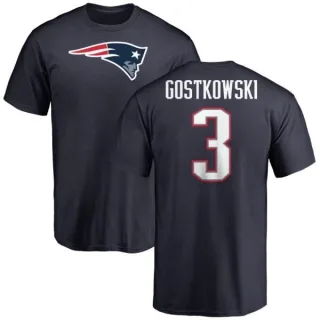 Stephen Gostkowski New England Patriots Name & Number Logo T-Shirt - Navy