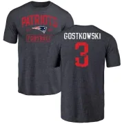 Stephen Gostkowski New England Patriots Navy Distressed Name & Number Tri-Blend T-Shirt