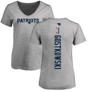 Stephen Gostkowski Women's New England Patriots Backer V-Neck T-Shirt - Ash