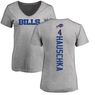 Stephen Hauschka Women's Buffalo Bills Backer V-Neck T-Shirt - Ash