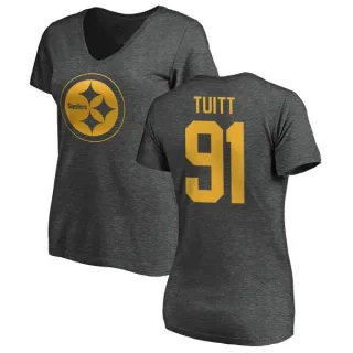 Stephon Tuitt Women's Pittsburgh Steelers One Color T-Shirt - Ash