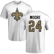 Sterling Moore New Orleans Saints Name & Number Logo T-Shirt - White