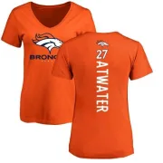 Steve Atwater Women's Denver Broncos Backer Slim Fit T-Shirt - Orange