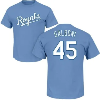 Steve Balboni Kansas City Royals Name & Number T-Shirt - Light Blue