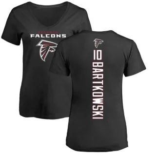 Steve Bartkowski Women's Atlanta Falcons Backer Slim Fit T-Shirt - Black