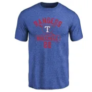 Steve Buechele Texas Rangers Base Runner Tri-Blend T-Shirt - Royal