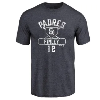 Steve Finley San Diego Padres Base Runner Tri-Blend T-Shirt - Navy