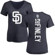 Steve Finley Women's San Diego Padres Backer Slim Fit T-Shirt - Navy