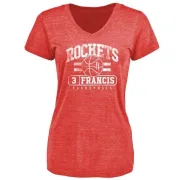 Steve Francis Women's Houston Rockets Red Baseline Tri-Blend T-Shirt