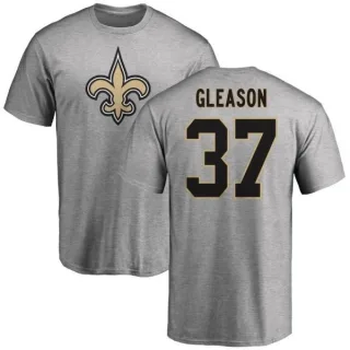 Steve Gleason New Orleans Saints Name & Number Logo T-Shirt - Ash