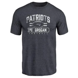 Steve Grogan New England Patriots Flanker Tri-Blend T-Shirt - Navy