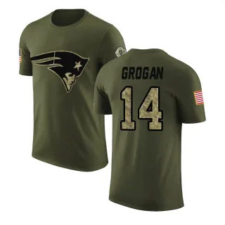 Steve Grogan New England Patriots Olive Salute to Service Legend T-Shirt