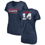 Steve Grogan Women's New England Patriots Retro Tri-Blend V-Neck T-Shirt - Navy