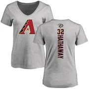 Steve Hathaway Women's Arizona Diamondbacks Backer Slim Fit T-Shirt - Ash