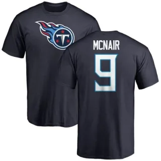 Steve McNair Tennessee Titans Name & Number Logo T-Shirt - Navy