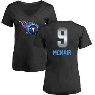 Steve McNair Women's Tennessee Titans Midnight Mascot T-Shirt - Black