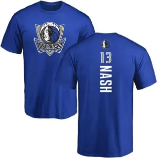 Steve Nash Dallas Mavericks Royal Backer T-Shirt