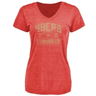 Steve Spurrier Women's San Francisco 49ers Flanker Tri-Blend T-Shirt - Red