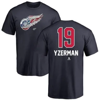 Steve Yzerman Detroit Red Wings Name and Number Banner Wave T-Shirt - Navy