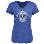 Steven Stamkos Women's Tampa Bay Lightning Insignia Tri-Blend T-Shirt - Royal