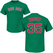 Steven Wright Boston Red Sox St. Patrick's Day Name & Number T-Shirt - Green