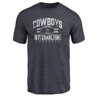 Taco Charlton Dallas Cowboys Flanker Tri-Blend T-Shirt - Navy