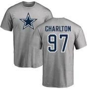 Taco Charlton Dallas Cowboys Name & Number Logo T-shirt - Gray